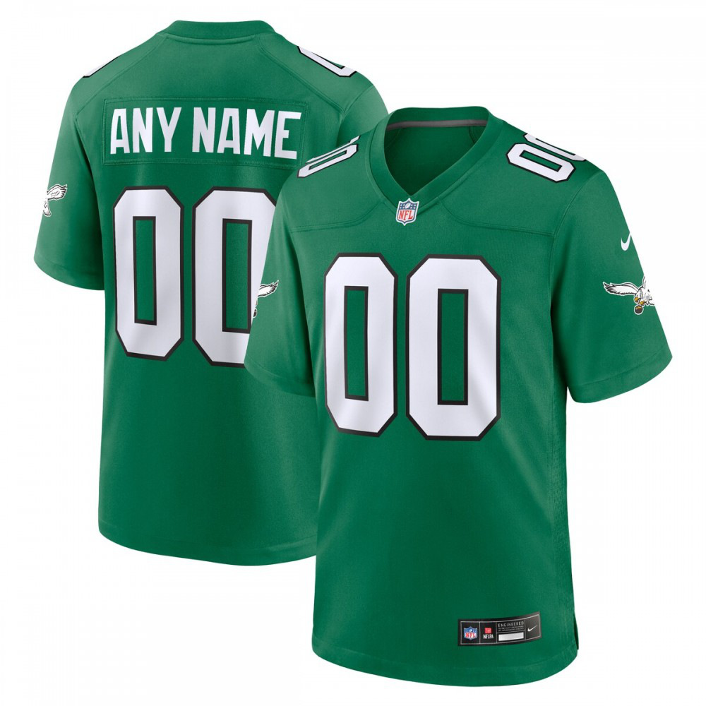 Philadelphia Eagles Nike Alternate Custom Game Jersey - Kelly Green-GridironStore
